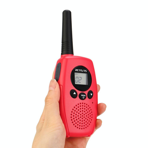 1 Pair RETEVIS RT628B 0.5W EU Frequency 446MHz 3CHS Simple Handheld Children Walkie Talkie(Red)