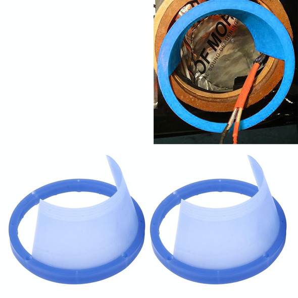 2 PCS 6.5 inch Car Auto Loudspeaker Plastic Waterproof Cover with Protective Cushion Pad, Inner Diameter: 14.5cm(Blue)