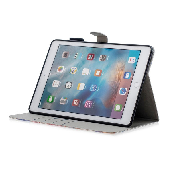 3D Horizontal Flip Leatherette Case with Holder & Card Slots For iPad Air / Air 2 / iPad Pro 9.7 2016 / iPad 9.7 2017 / iPad 9.7 2018(Sun Flower)