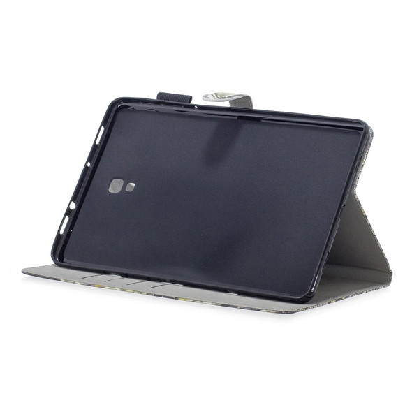 3D Horizontal Flip Leatherette Case with Holder & Card Slots For Galaxy Tab A 10.5(Blue Butterfly)