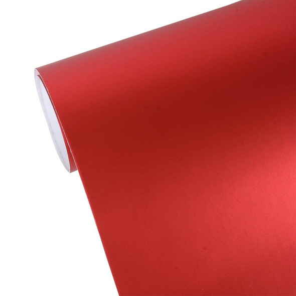 8m * 0.5m Ice Blue Metallic Matte Icy Ice Car Decal Wrap Auto Wrapping Vehicle Sticker Motorcycle Sheet Tint Vinyl Air Bubble Sticker(Red)