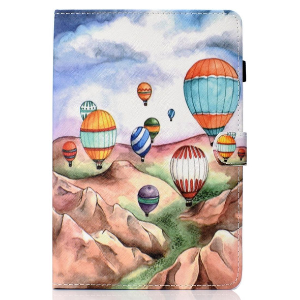 For Galaxy Tab A 8.0 (2019) T290 Painted Horizontal Flat Leatherette Case with Sleep Function & Card Slot & Buckle Anti-skid Strip & Bracket & Wallet(Balloon)