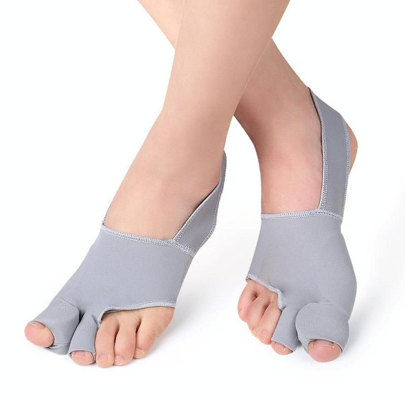 1 Pair Two Toes Split Toe Guard Foot Cover Toe Separation Thumb Varus Correction Foot Cover,Style: Inner Package Gray, Size: S (35-40)