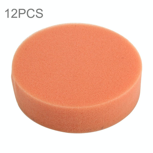 12 PCS Car Wax Sponge Round Sponge High-density Sponge,Size:9.8*9.8cm