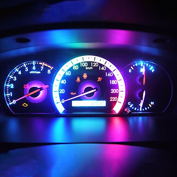 10 in 1 T5 Car Instrument Panel LED Decorative Light (Blue Light)