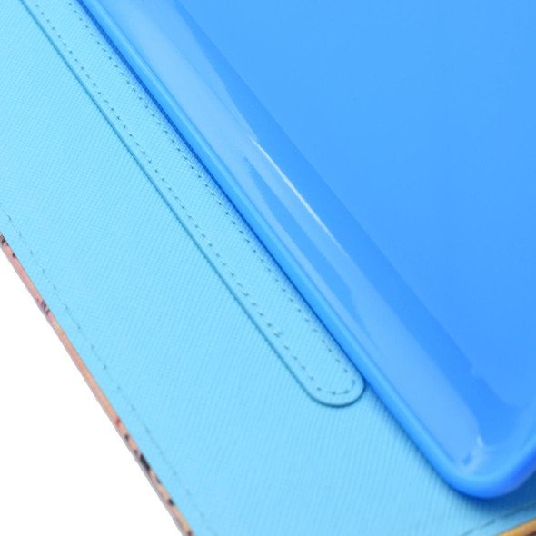 For iPad 10.2 / iPad Pro 10.5 Colored Drawing Stitching Horizontal Flip Leatherette Case with Holder & Card Slots & Sleep / Wake-up Function(Blue Sky Starfish)