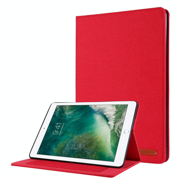 For iPad 10.2 Cloth Style TPU Flat Protective Shell(Red)