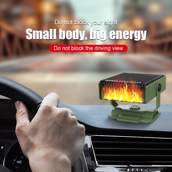 12V Car-mounted High-power Heater Winter Defog Heater(Dark Green)