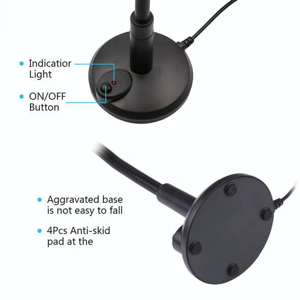 M-309 USB Drive-free Computer Microphone(Black)