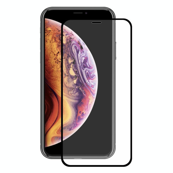 For iPhone XS Max ENKAY Hat-Prince 0.2mm 9H 2.5D Full Screen Tempered Glass Film(Black)
