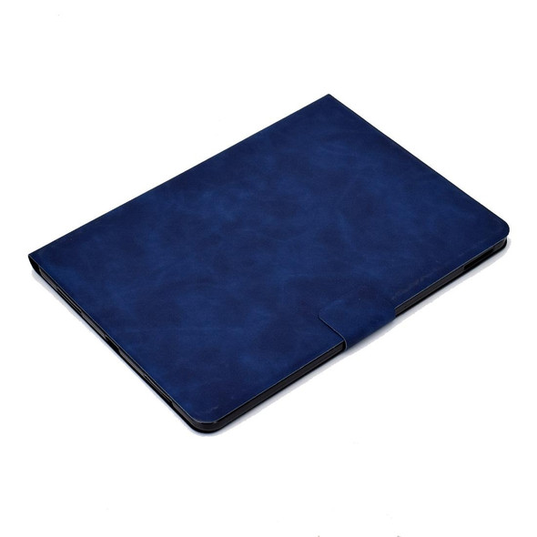 For iPad Pro 11 (2020) & (2018) Cowhide Texture Horizontal Flip Leatherette Tablet Case with Holder & Card Slots & Sleep / Wake-up Function(Blue)