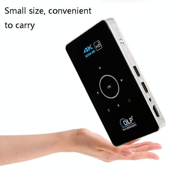 C6 2G+16G Android Smart DLP HD Projector Mini Wireless Projector US Plug (White)