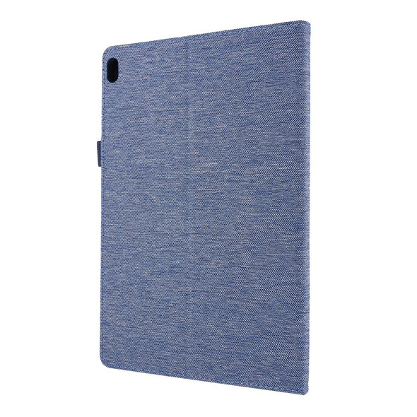 For  Lenovo Tab P10 10.1 Cloth Style TPU Flat Protective Shell(Deep Blue)