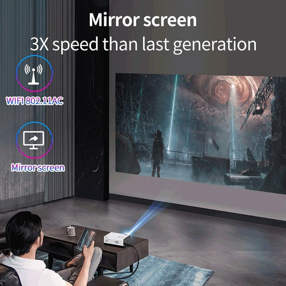 WEJOY Y5 800x480P 80 ANSI Lumens Portable Home Theater LED HD Digital Projector, Android 9.0, 1G+8G, AU Plug