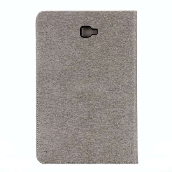 For Galaxy Tab A 10.1 (2016) / P580 Butterflies Love Flowers Embossing Horizontal Flip Leatherette Case with Holder & Card Slots & Wallet(Grey)