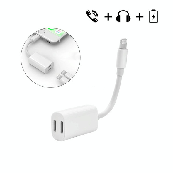 8 Pin Male to 8 Pin Female Sync Data / Charger & 8 Pin Female Audio Adapter, Support iOS 10.3.1 or Above Mobile Phones