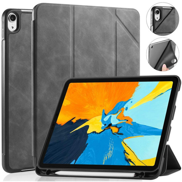For iPad Pro 11 inch (2018) DG.MING See Series Horizontal Flip Leatherette Case with Holder & Pen Holder(Grey)