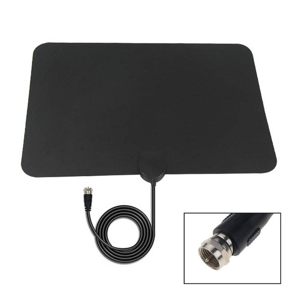 AN-1002 5dBi/25dBi Indoor HDTV Antenna with Sucker, VHF170-230/UHF470-862MHz(Black)