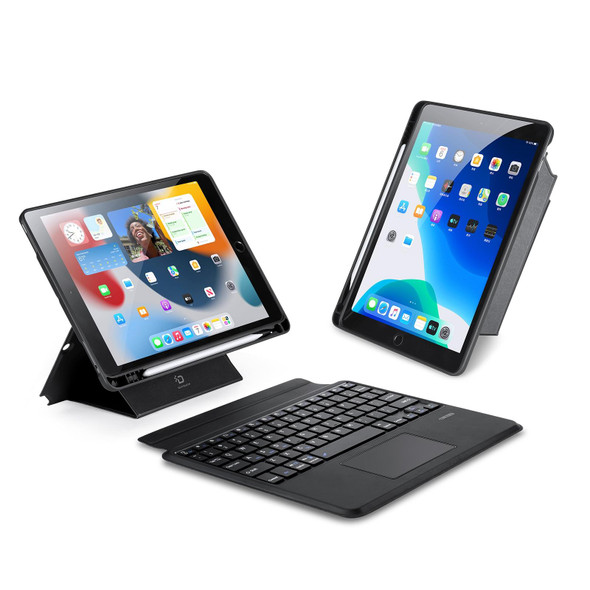 For iPad 10.2 2019/2020/2021/Air 2019/Pro 10.5 inch 2017 DUX DUCIS DK Series Magnetic Wireless Bluetooth Keyboard Tablet Case(Black)