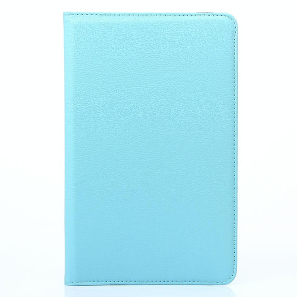 For Galaxy Tab A 10.1 / T580 Litchi Texture 360 Degree Rotating Horizontal Flip Leatherette Case with Holder(Baby Blue)