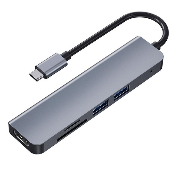 2008N 5 In 1 USB 3.0 x2 + HDMI + SD + TF Multi-function Intelligent Type-C / USB-C HUB Docking Station