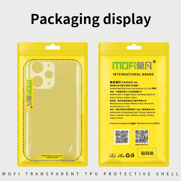 For Xiaomi 13T/13T Pro / Redmi K60 Ultra MOFI Ming Series Ultra-thin TPU Phone Case(Transparent)