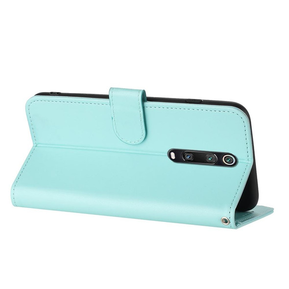 For Xiaomi Redmi K20 Datura Flower Embossed Flip Leather Phone Case(Light blue)