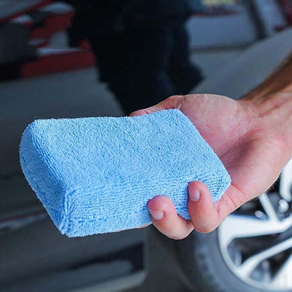 10  PCS / Set FJDLK-001 Microfiber Car Washing Cleaning Waxing Polishing Sponge Towel Cloth Square Car Care Tools 3cm Thick(12x8x4cm)