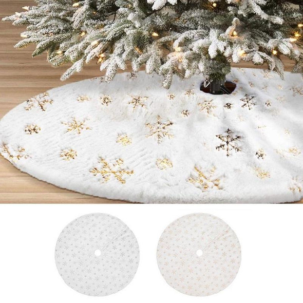 Christmas Tree Plush Sequin Embroidered Bottom Decorative Skirt, Size:90cm(Silver)