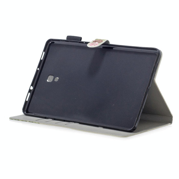 3D Horizontal Flip Leatherette Case with Holder & Card Slots For Galaxy Tab A 10.5(Flower Butterfly)