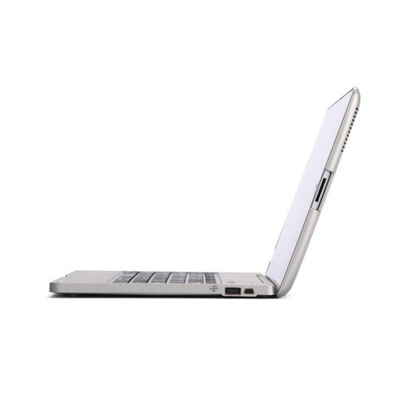 P2095 For iPad 4 / 3 / 2 Laptop Version Aluminum Alloy Bluetooth Keyboard Tablet Case(Silver)