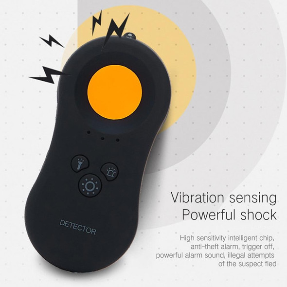 Hotel Anti-Spy Monitoring Detector Portable Monitor Camera Alarm Flashlight Anti-theft Home Infrared Detector(Black)