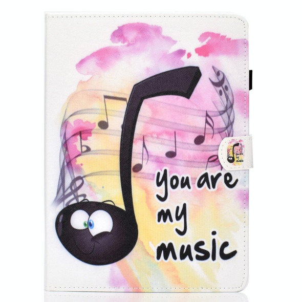 Colored Drawing Pattern Horizontal Flip PU Leatherette Case with Holder & Card Slots & Sleep / Wake-up Function for Galaxy Tab S5e 10.5 / T720 / T725(Music Symbol)
