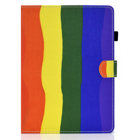 Colored Drawing Horizontal Flip Leatherette Tablet Case with Holder & Card Slots & Sleep / Wake-up Function For iPad Pro 11 inch (2020) / (2018) / iPad Air 4 10.9 inch (2020)(Rainbow)