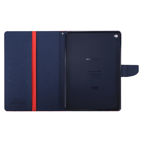 GOOSPERY FANCY DIARY for iPad Air 2 Cross Texture Leather Case with Card Slot & Holder & Wallet(Red)