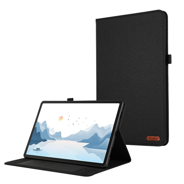 For Lenovo Tab P12 Horizontal Flip TPU + Fabric PU Leatherette Tablet Case(Black)