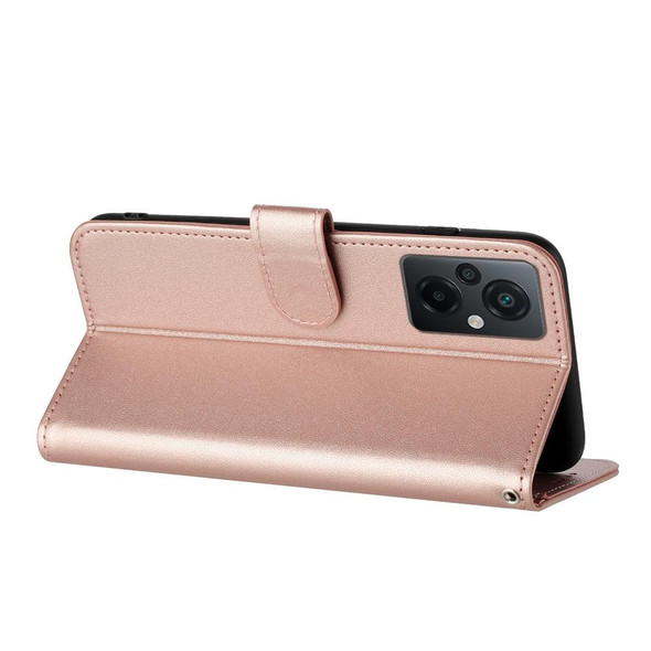 For Poco M5 Datura Flower Embossed Flip Leatherette Phone Case(Rose Gold)