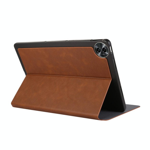 For Lenovo Xiaoxin Pad Pro 12.7 Simple Crazy Horse Leatherette Tablet Case(Bown)