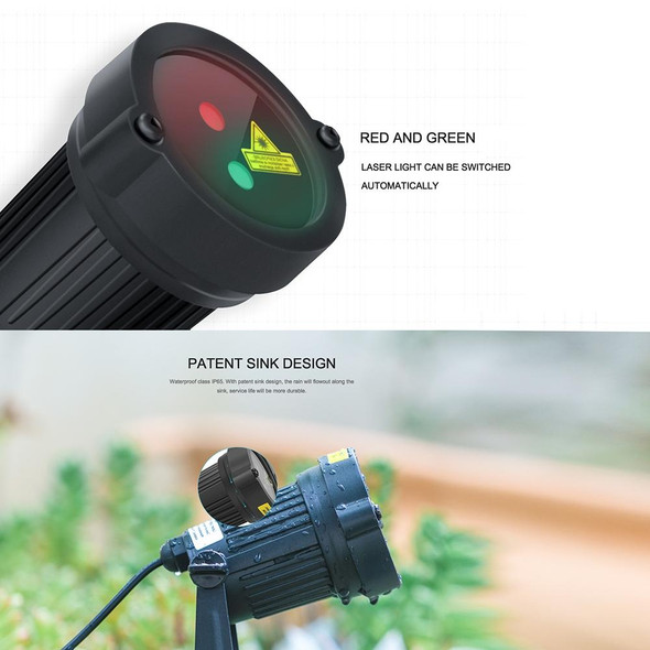 Blinblin San III 5W Landscape Light, Dynamic Red + Green Laser Mini Outdoor Lamp