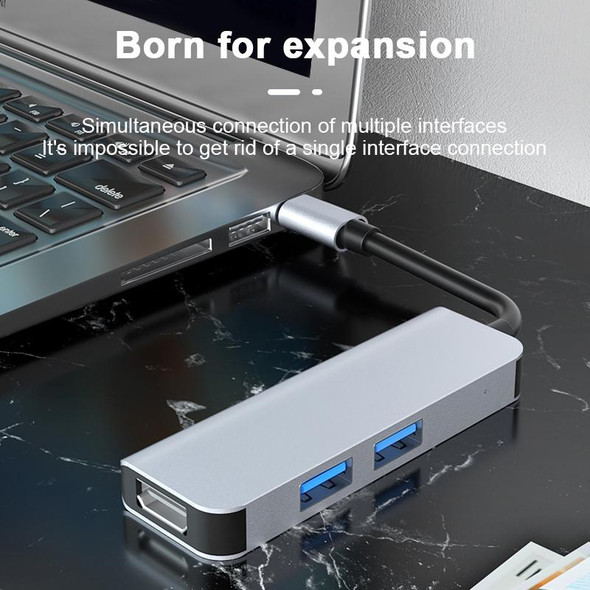 2011N 3 In 1 USB 3.0 x2 + HDMI Multi-function Type-C / USB-C HUB Docking Station