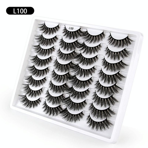 16pairs /Box Natural Long False Eyelashes Fluffy 3D Mink Lashes, Spec: L100