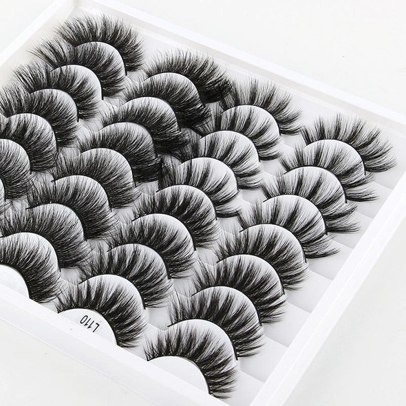 16pairs /Box Natural Long False Eyelashes Fluffy 3D Mink Lashes, Spec: L110 (4 Mixed)