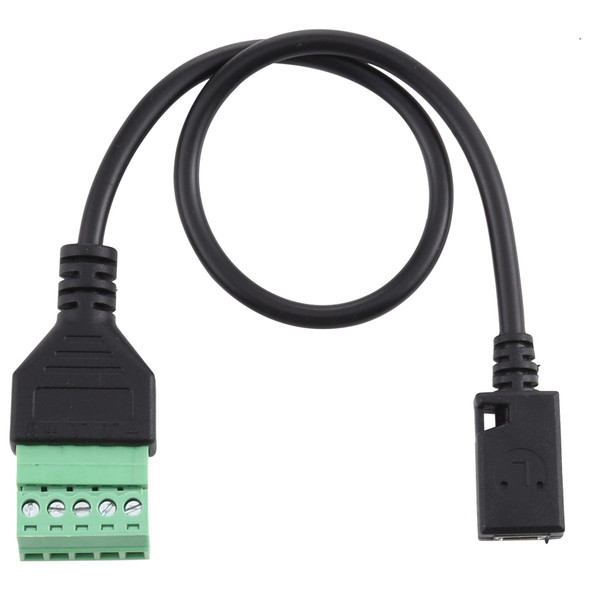 Mini 5 Pin Female to 5 Pin Pluggable Terminals Solder-free USB Connector Solderless Connection Adapter Cable, Length: 30cm