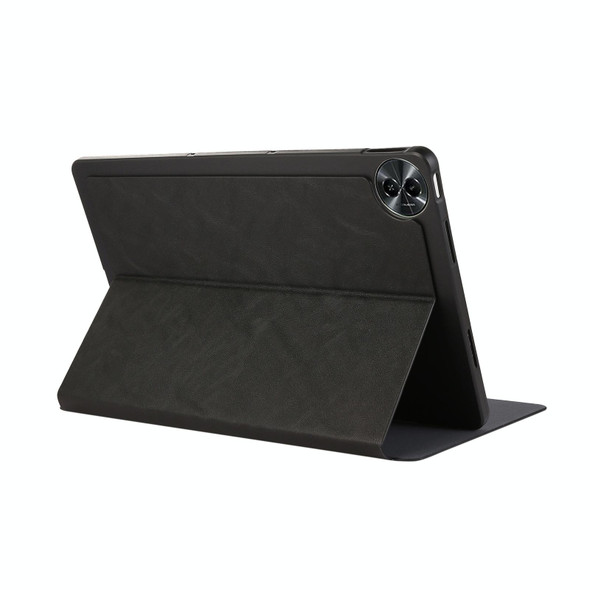 For Lenovo Xiaoxin Pad Pro 12.7 Simple Crazy Horse Leatherette Tablet Case(Black)