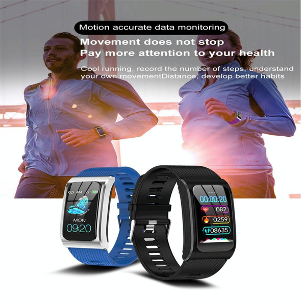 AK12 1.14 inch IPS Color Screen Smart Watch IP68 Waterproof,Silicone Watchband,Support Call Reminder /Heart Rate Monitoring/Blood Pressure Monitoring/Sleep Monitoring/Predict Menstrual Cycle Intelligently(Blue)