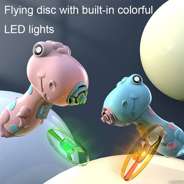 Cartoon Children Spinning Top Toy Outdoor Luminous Flying Saucer Launcher, Specification: Blue Dinosaur