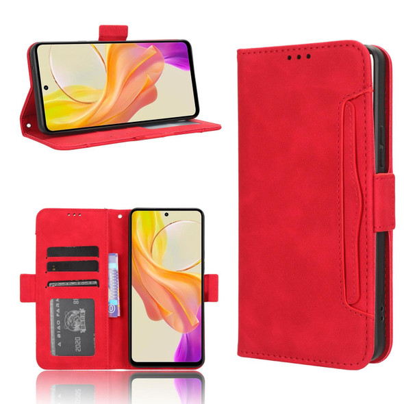 For vivo Y27 / Y36 5G / 4G Skin Feel Calf Texture Card Slots Leather Phone Case(Red)