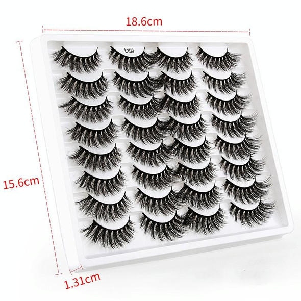 16pairs /Box Natural Long False Eyelashes Fluffy 3D Mink Lashes, Spec: L108 (2 Mixed)