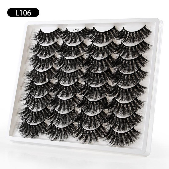 16pairs /Box Natural Long False Eyelashes Fluffy 3D Mink Lashes, Spec: L106