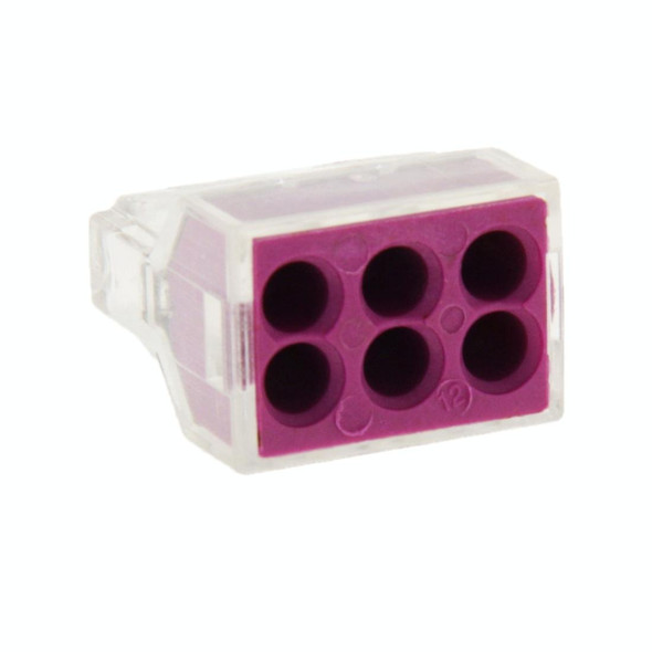 10 PCS 6 Pin Junction Box Push-in Wire Connector for Sectional Area 1-2.5 Square Millimeter Hard Wire